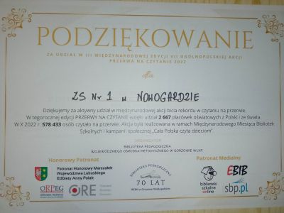 Podziękowanie