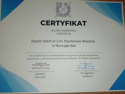 Certfikat Służby Więziennej